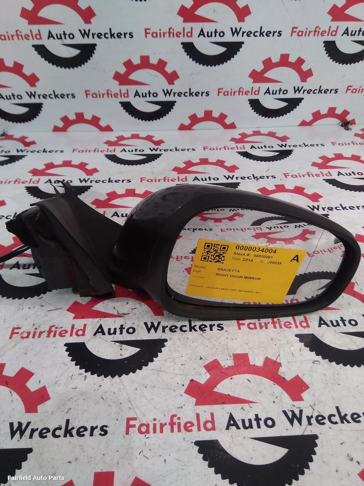 2011-2020 Alfa Romeo Giulietta Right Door Mirror