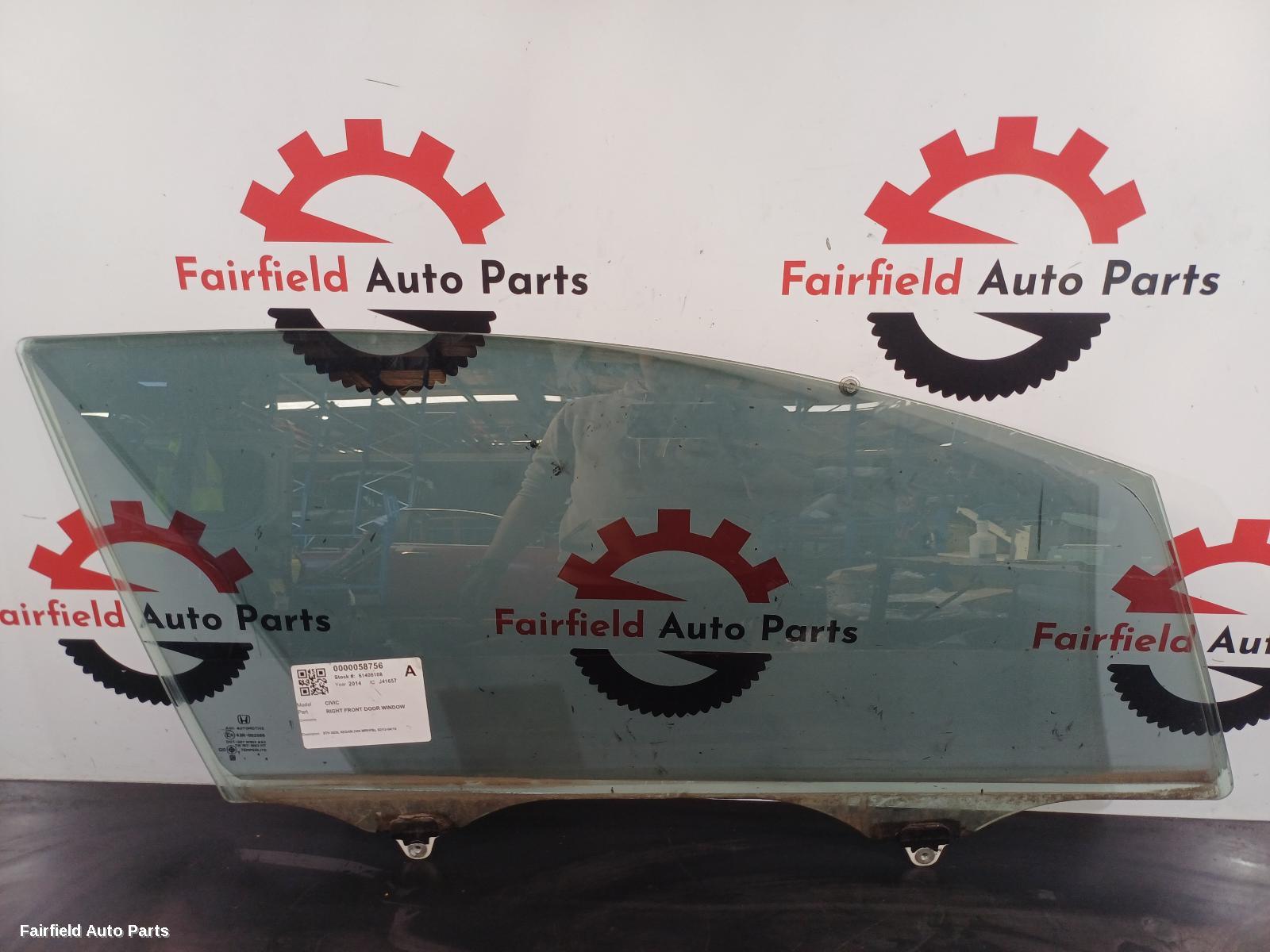 2012-2016 Honda Civic Right Front Door Window