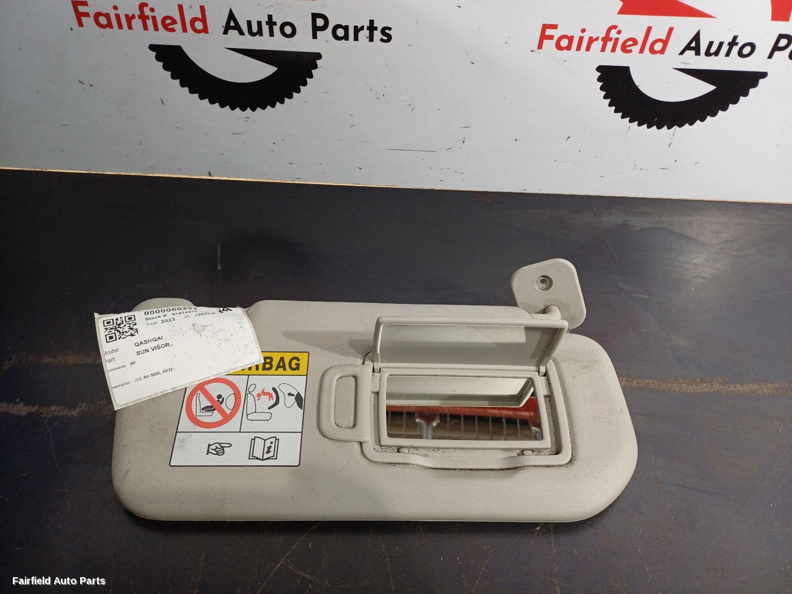 2022-2025 Nissan Qashqai Sunvisor