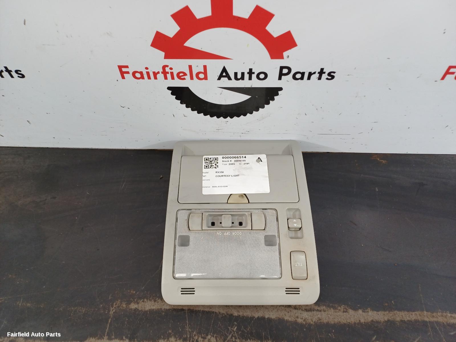2003-2009 Lexus Rx Series Courtesy Light