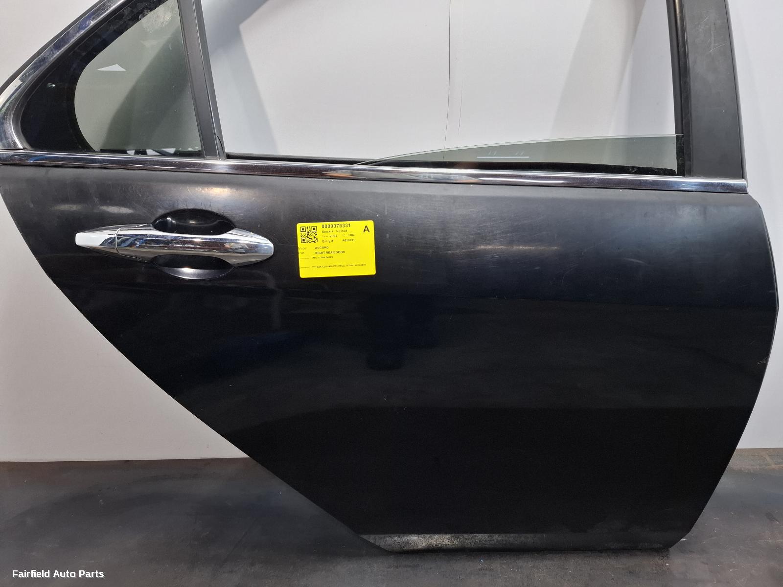 2003-2008 Honda Accord Right Rear Door Sliding