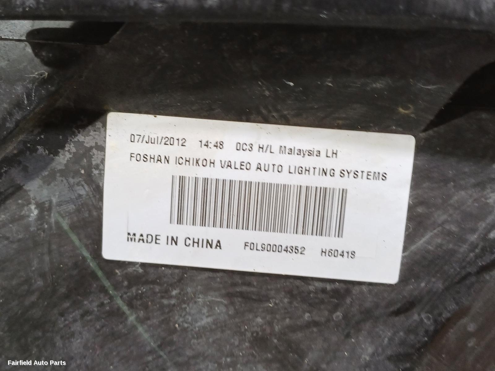 2012-2014 Nissan Almera Left Headlamp