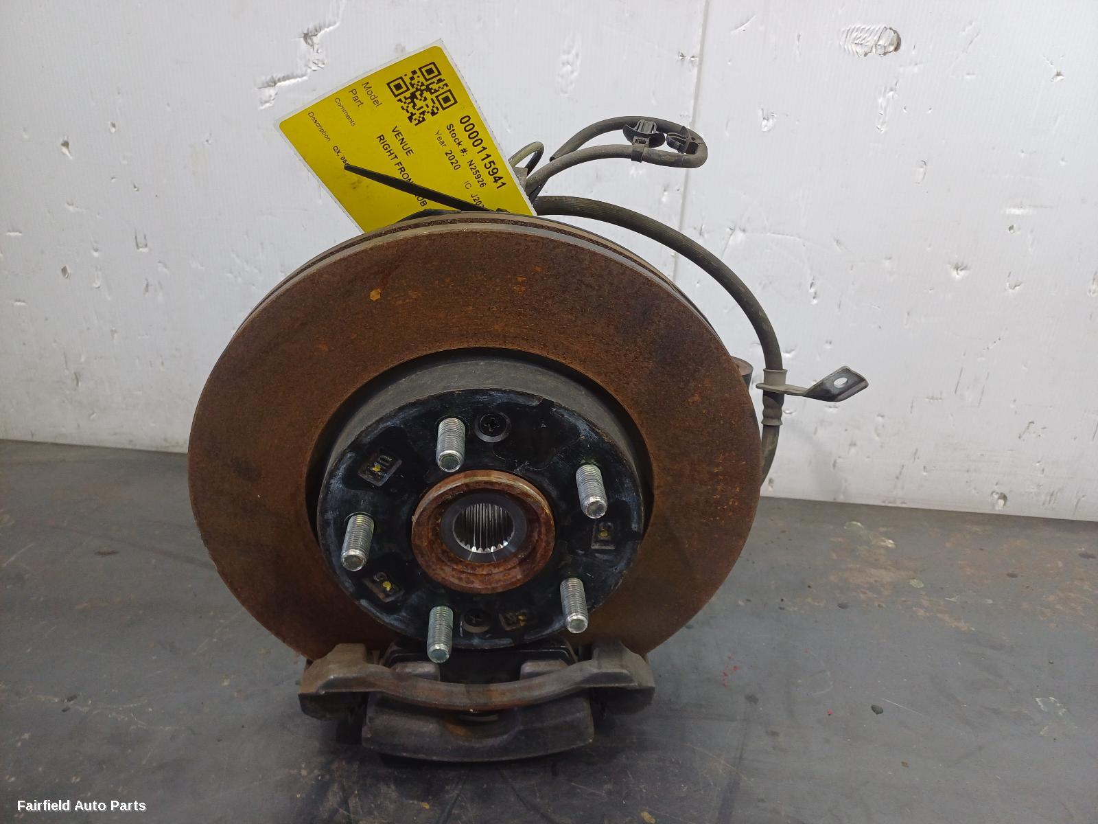2019-2026 Hyundai Venue Right Front Hub Assembly