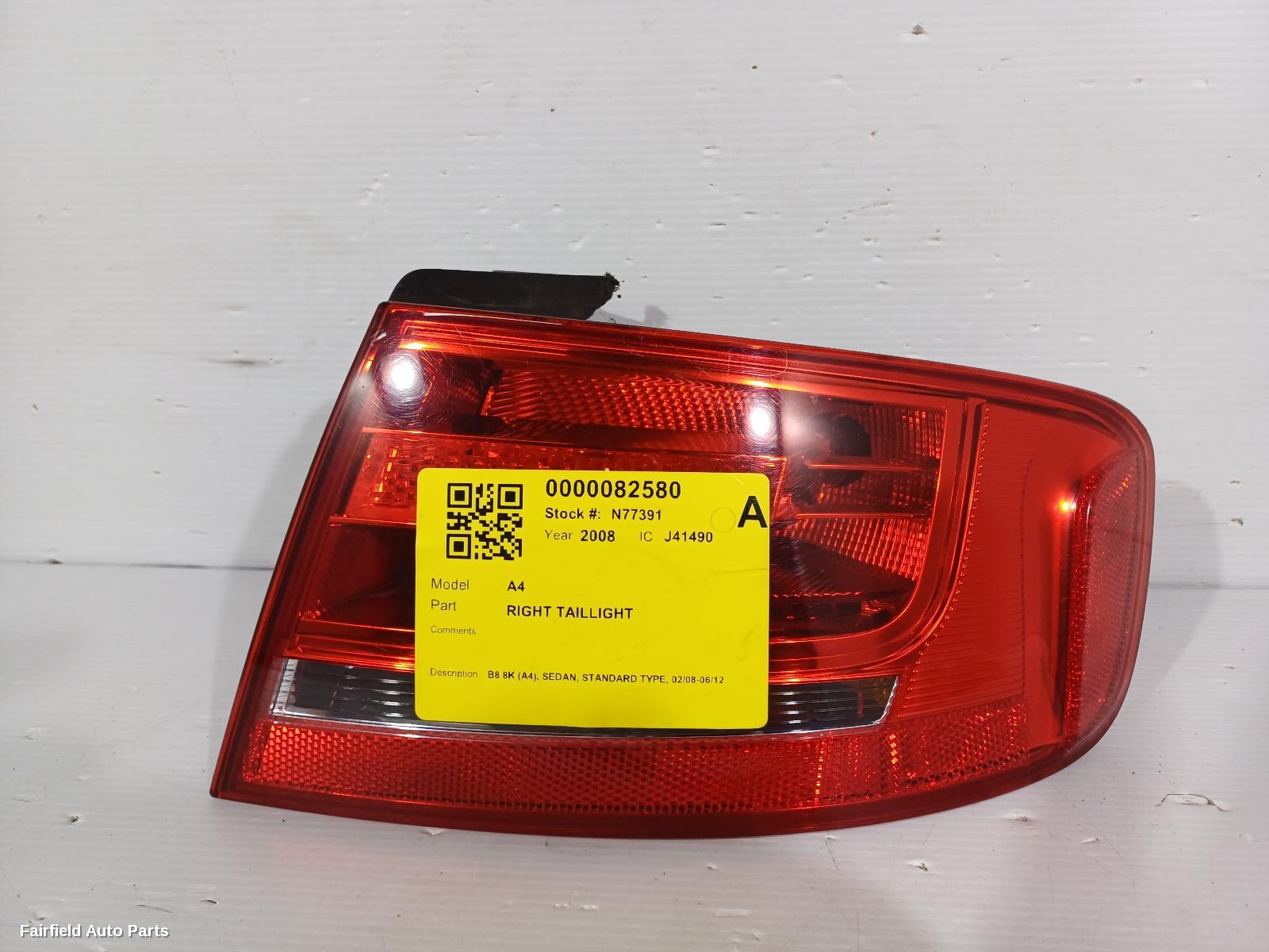 2008-2012 Audi A4 Right Taillight
