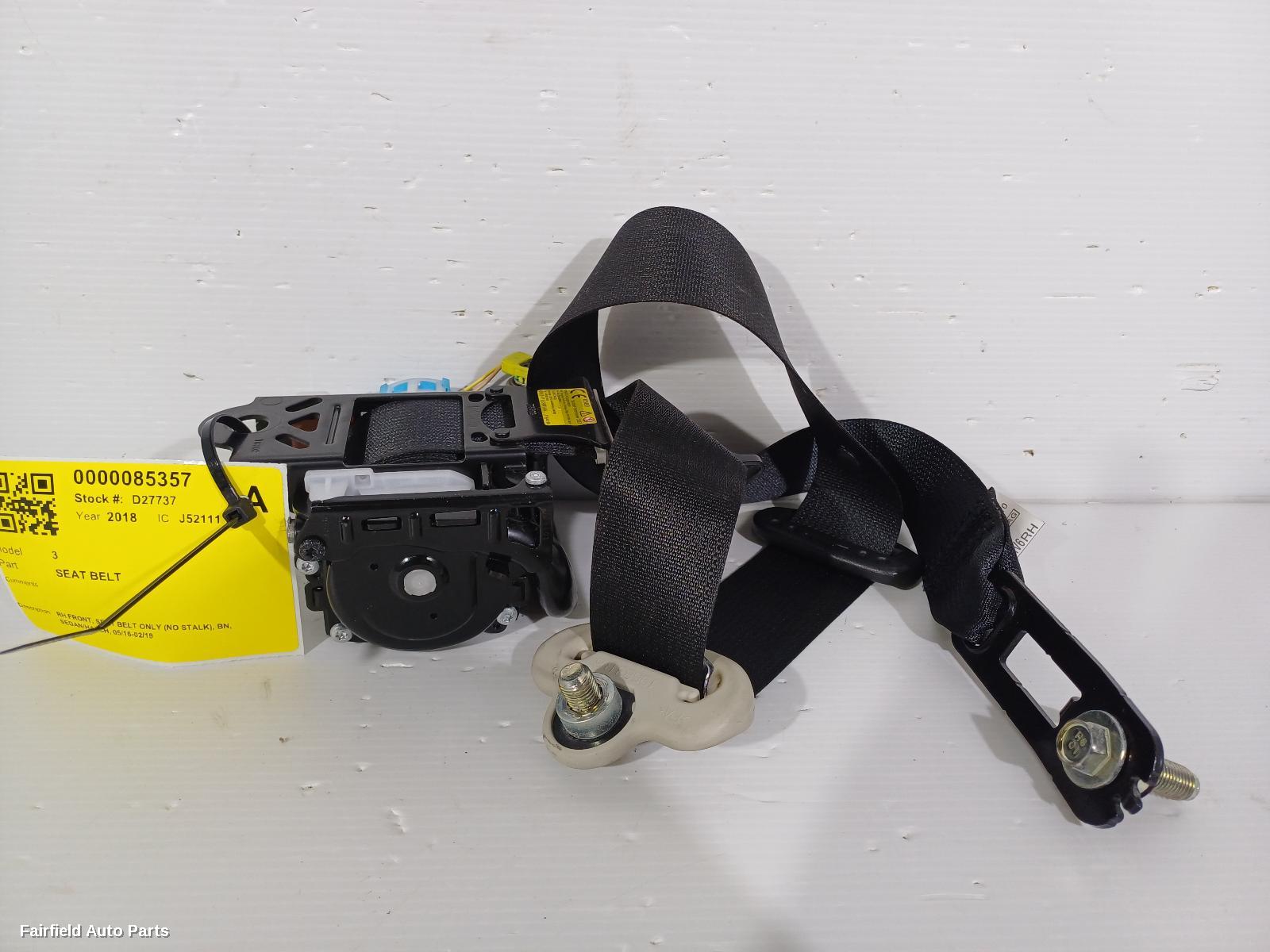 2016-2019 Mazda 3 Seatbelt Stalk