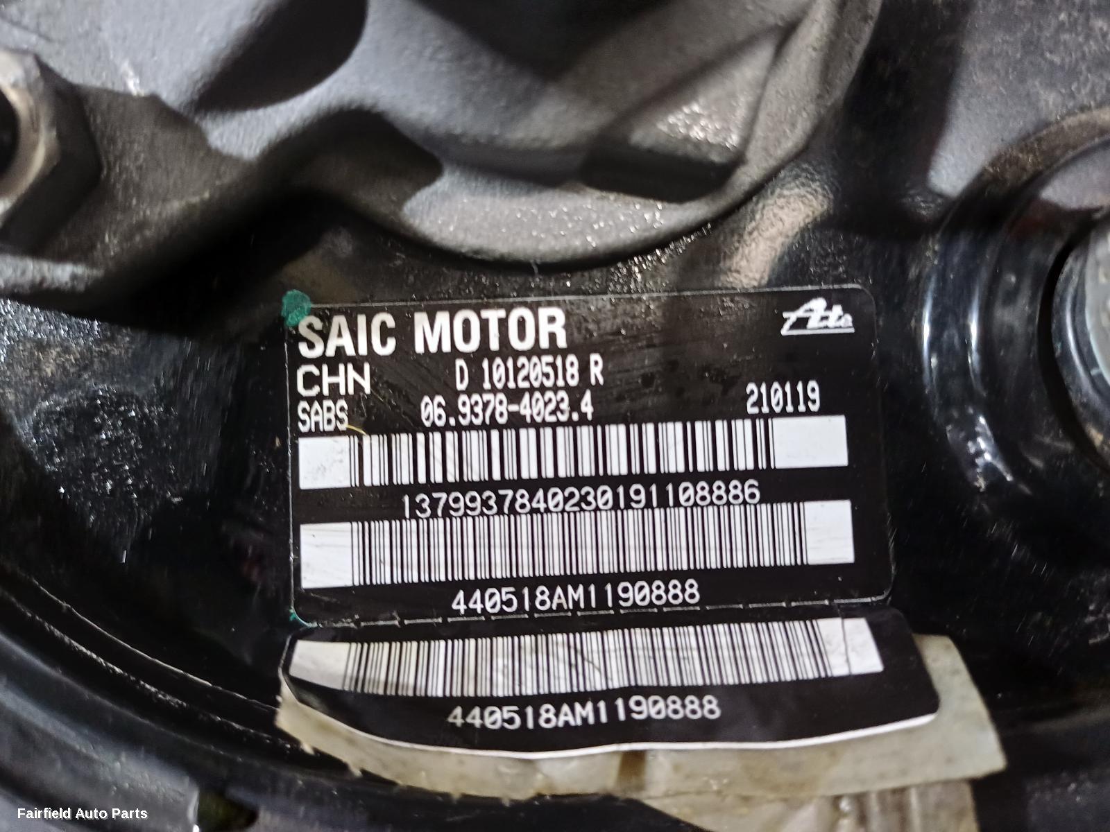 2020-2024 Mg Zs Brake Booster