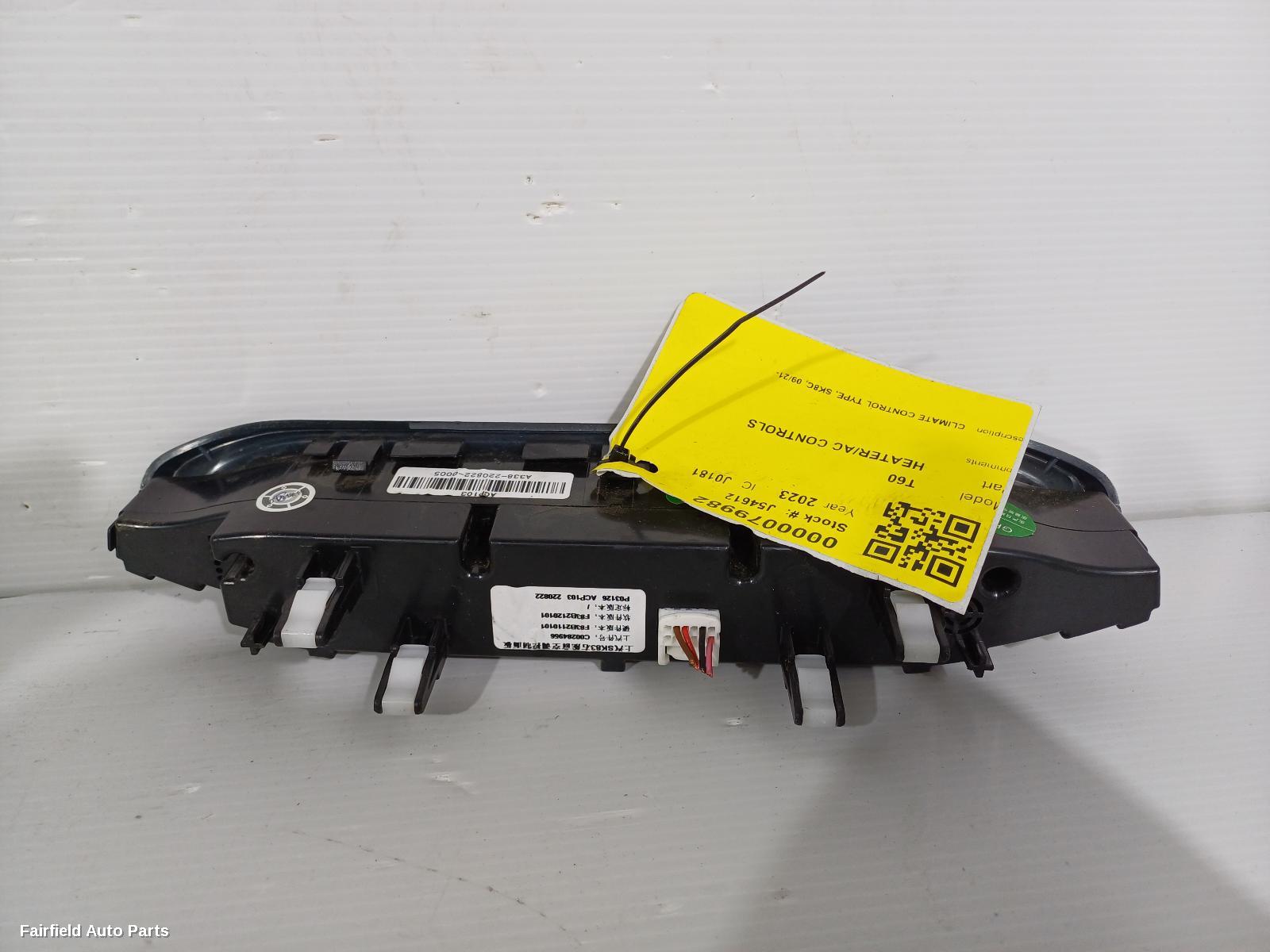 2021-2025 Ldv T60 Heater Ac Controls