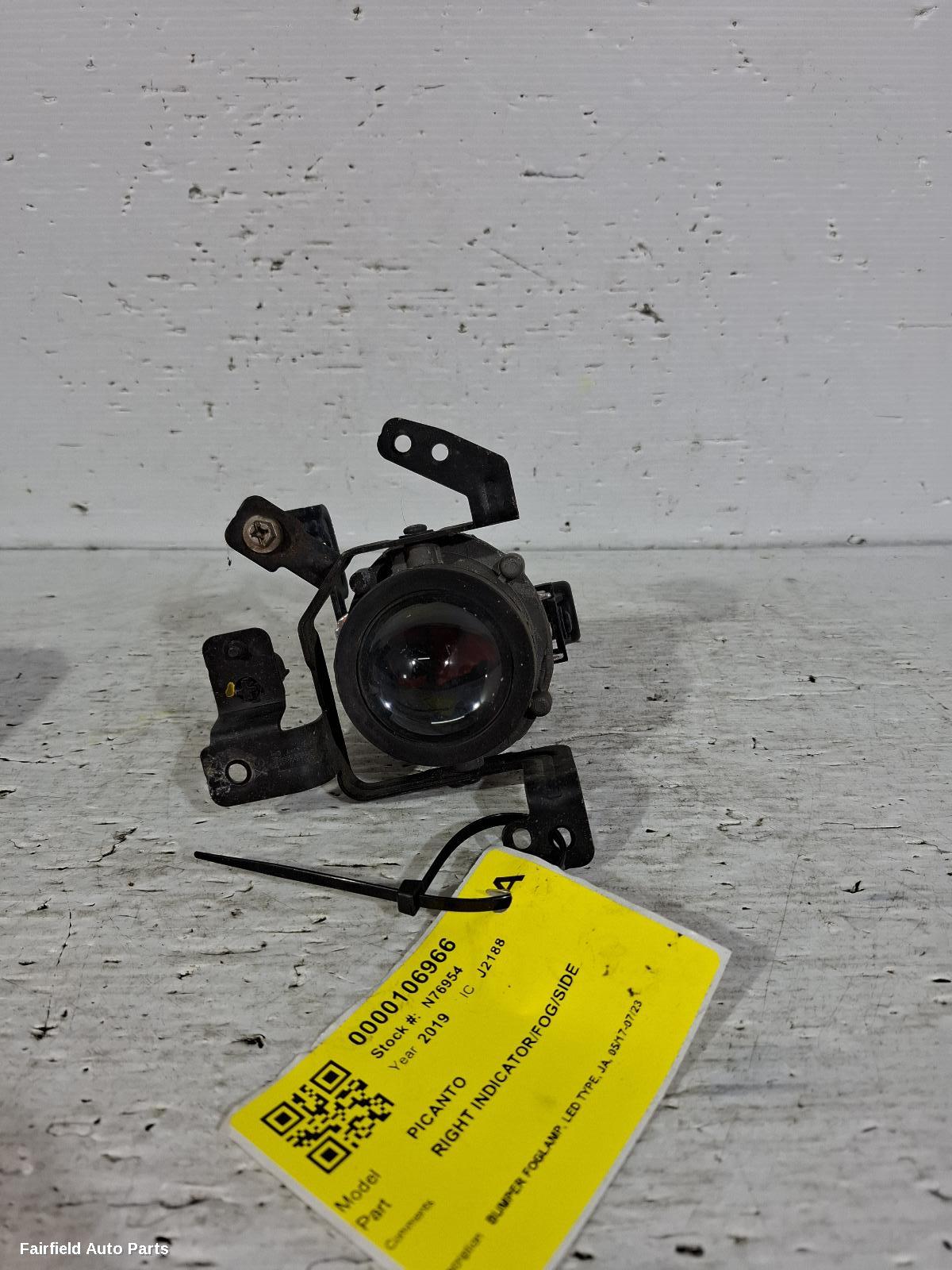 2017-2023 Kia Picanto Right Indicator Fog Side