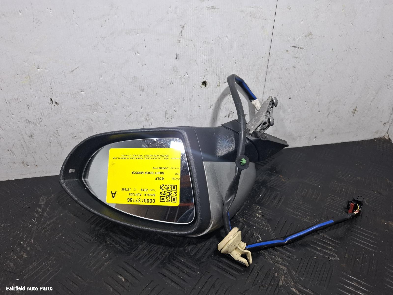 2017-2020 Volkswagen Golf Right Door Mirror