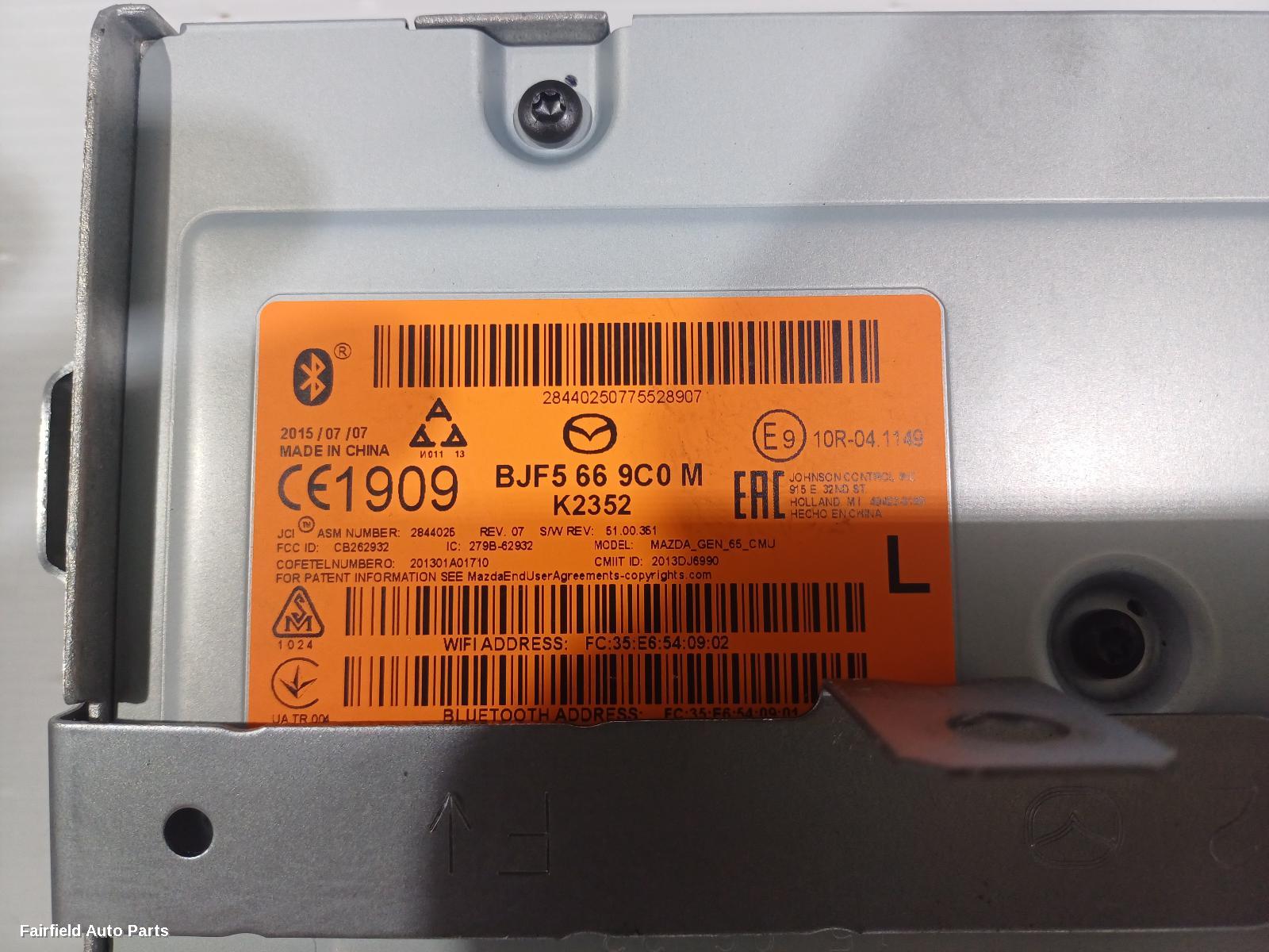 2013-2016 Mazda 3 Radio Cd Dvd Sat Tv