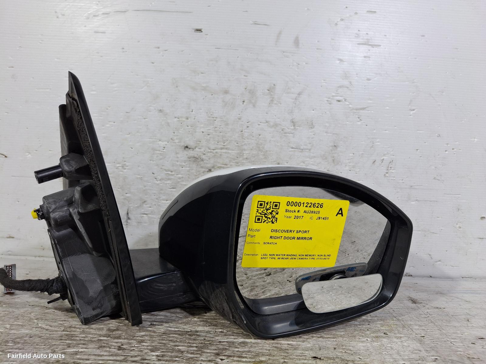 2015-2019 Land Rover Discovery Sport Right Door Mirror