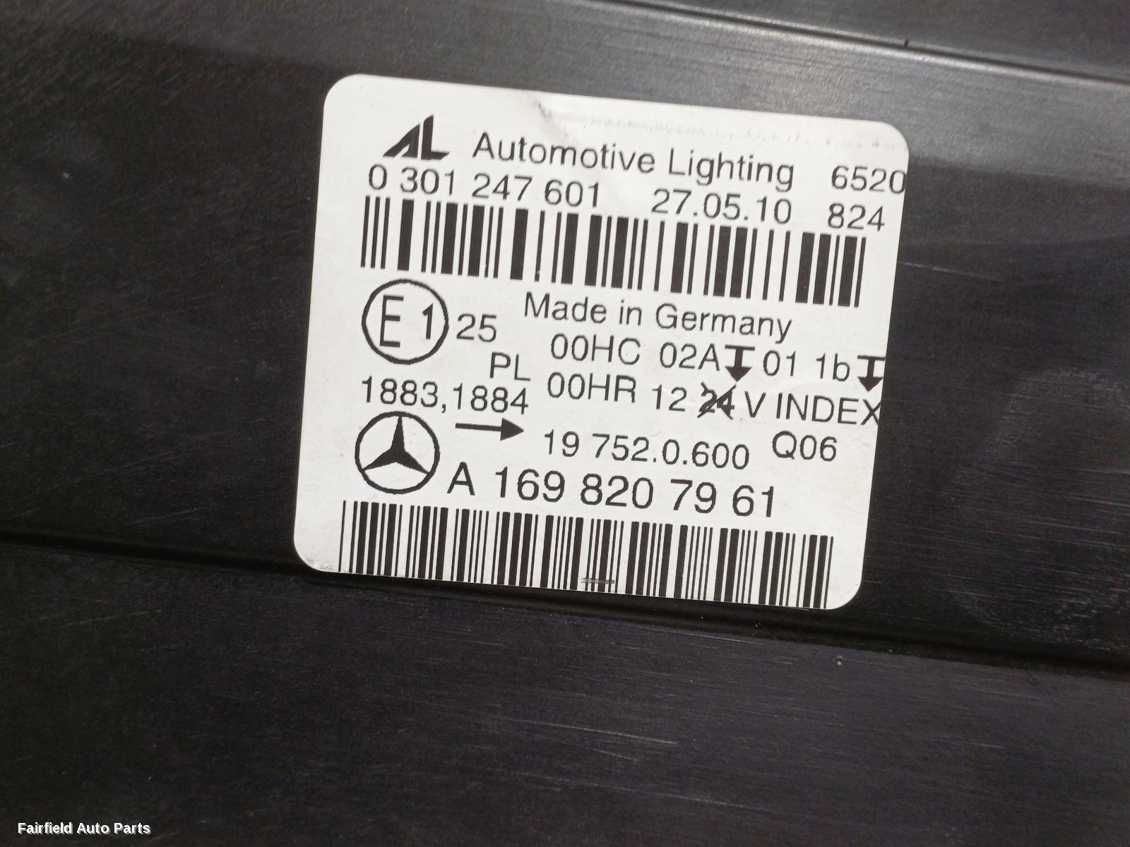 2008-2011 Mercedes B Class Left Headlamp