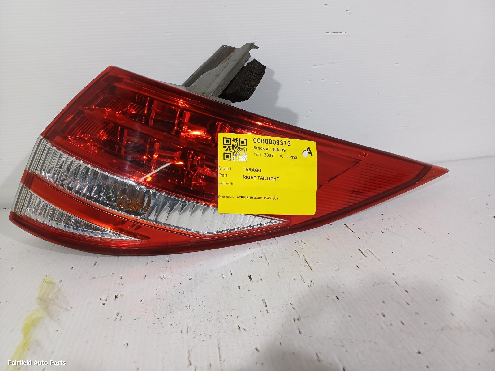 2006-2008 Toyota Tarago Right Taillight