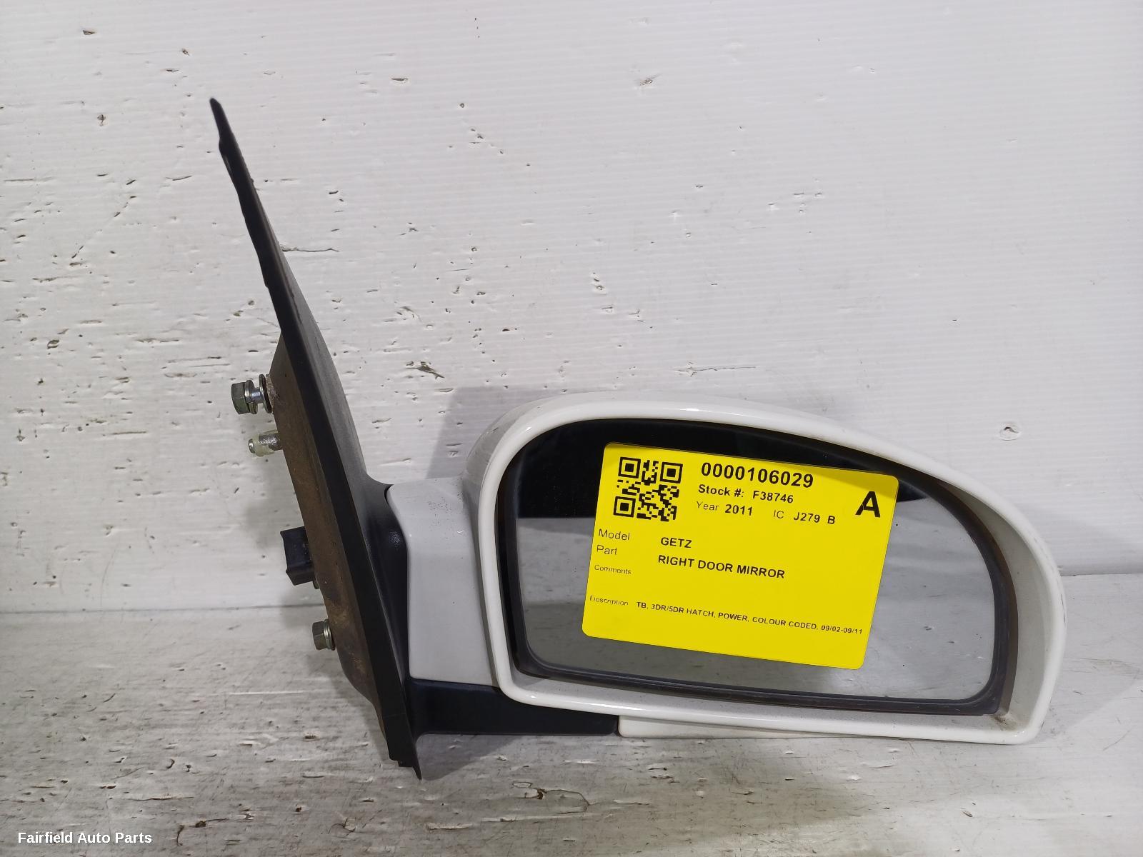2002-2011 Hyundai Getz Right Door Mirror