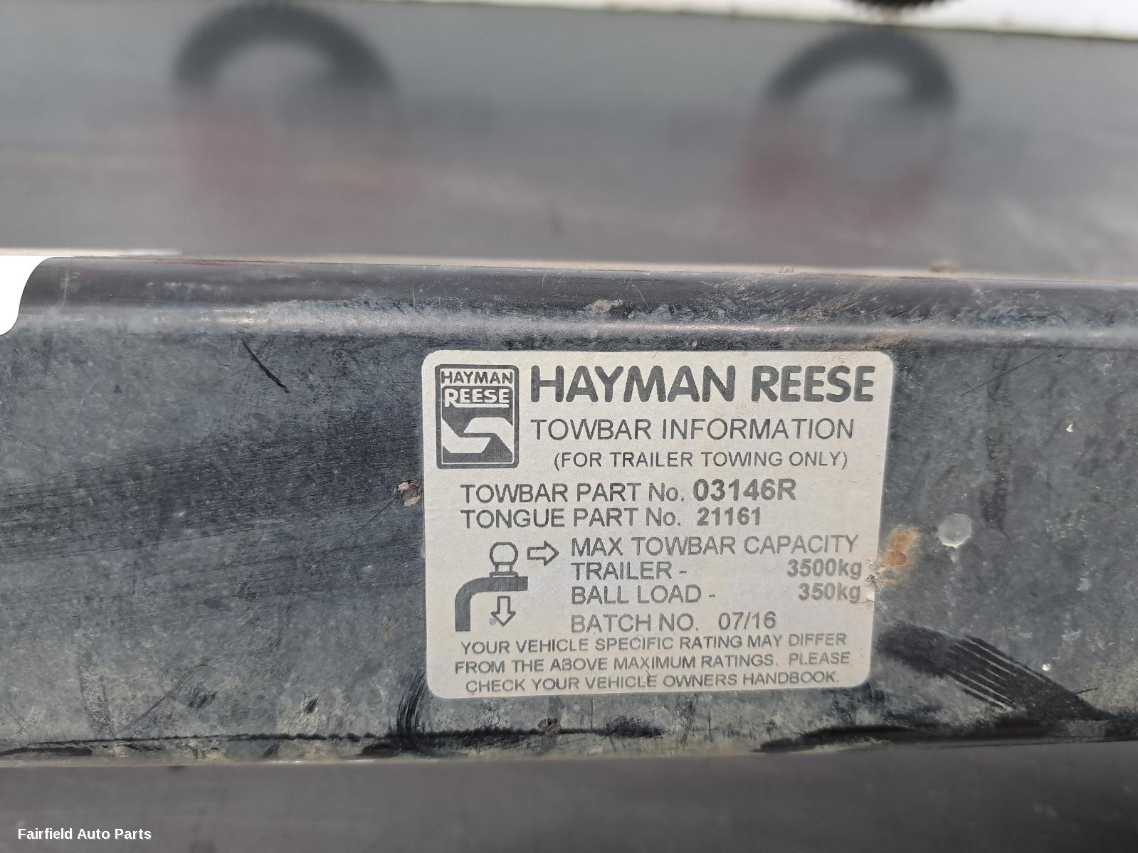 2015-2020 Mazda Bt50 Towbar