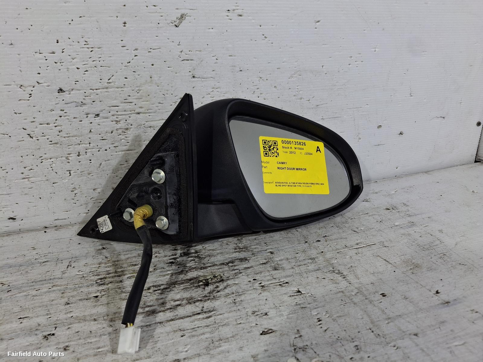 2011-2015 Toyota Camry Right Door Mirror