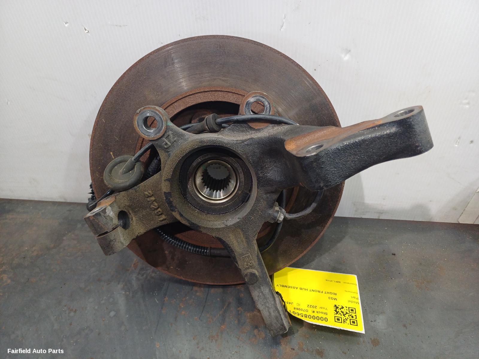 2016-2024 Mg Mg3 Right Front Hub Assembly