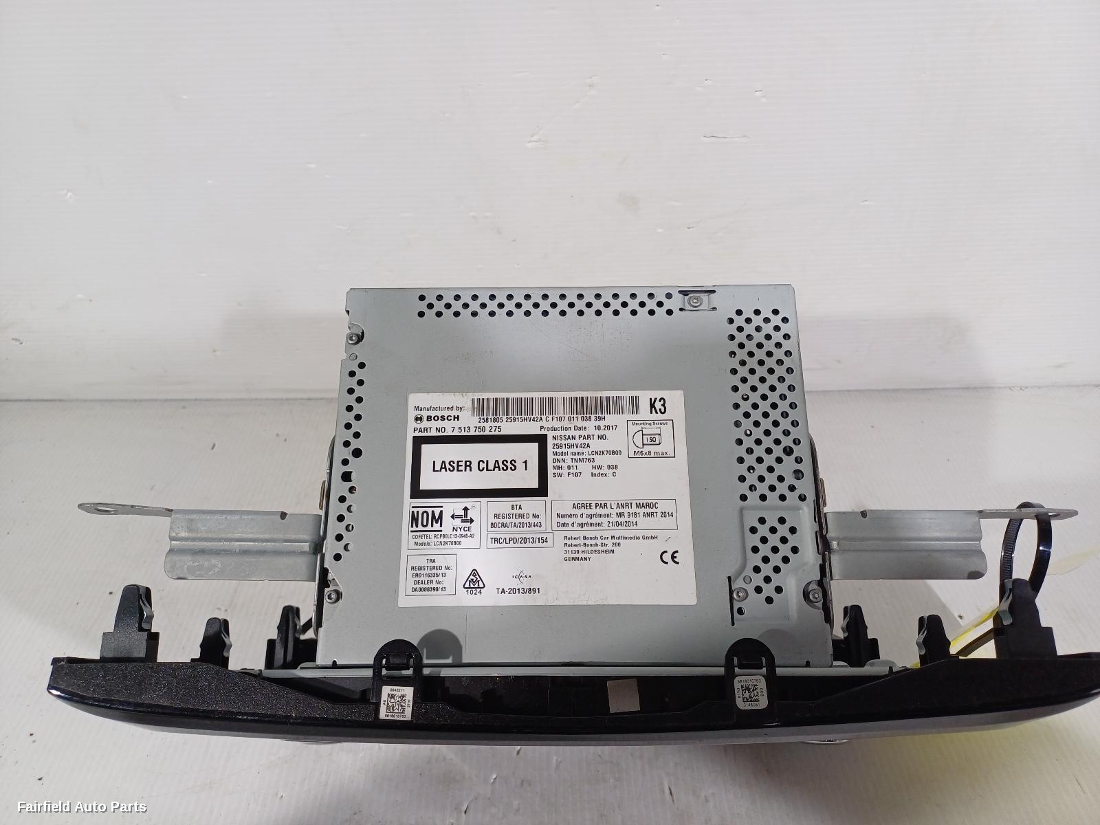 2013-2021 Nissan Qashqai Radio Cd Dvd Sat Tv