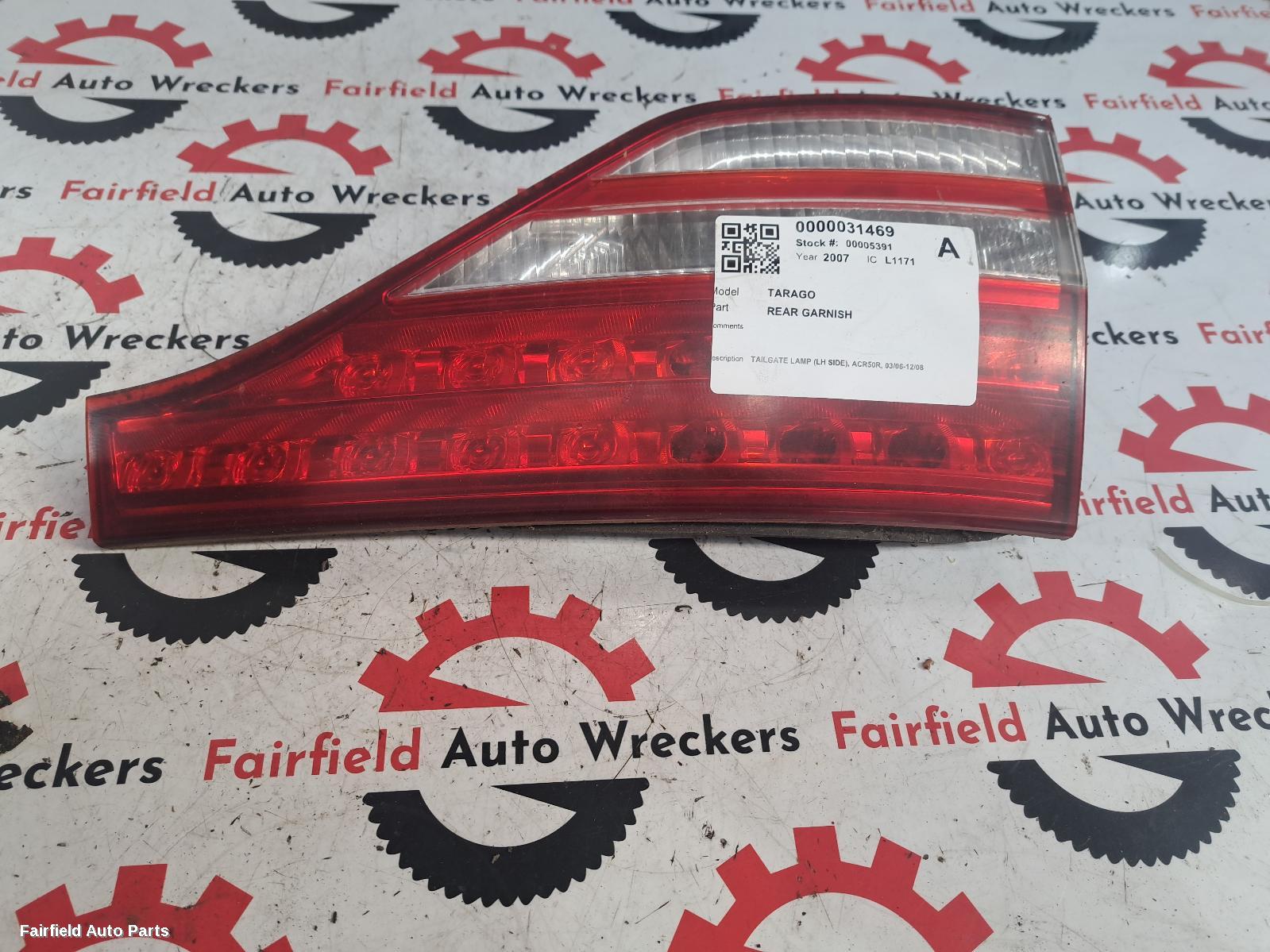 2006-2008 Toyota Tarago Rear Garnish