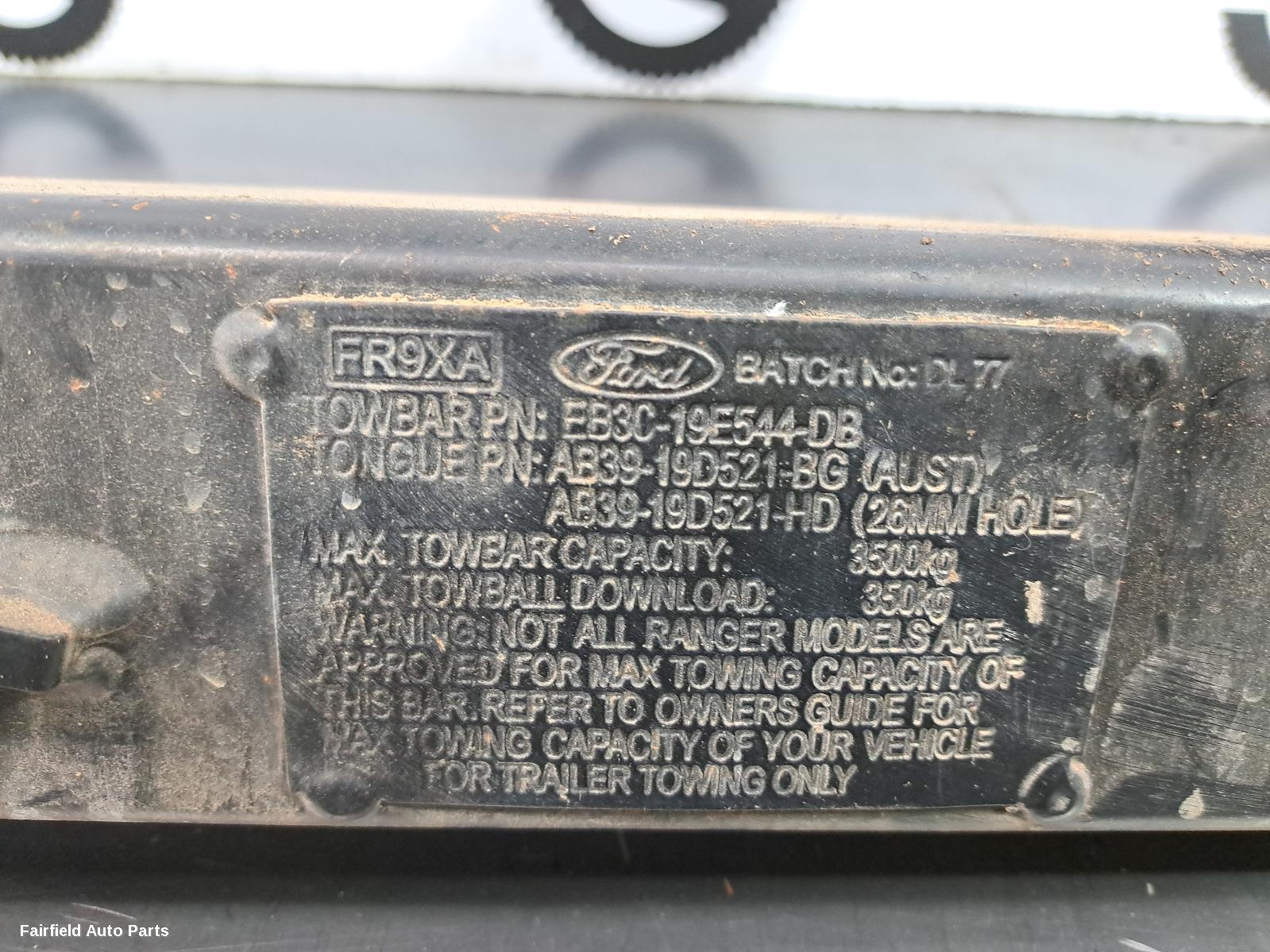 2015-2022 Ford Ranger Towbar