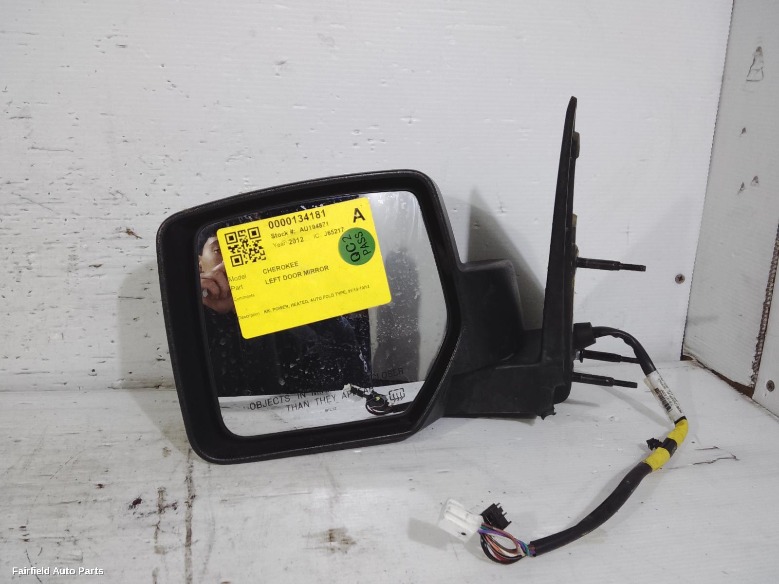 2010-2012 Jeep Cherokee Left Door Mirror