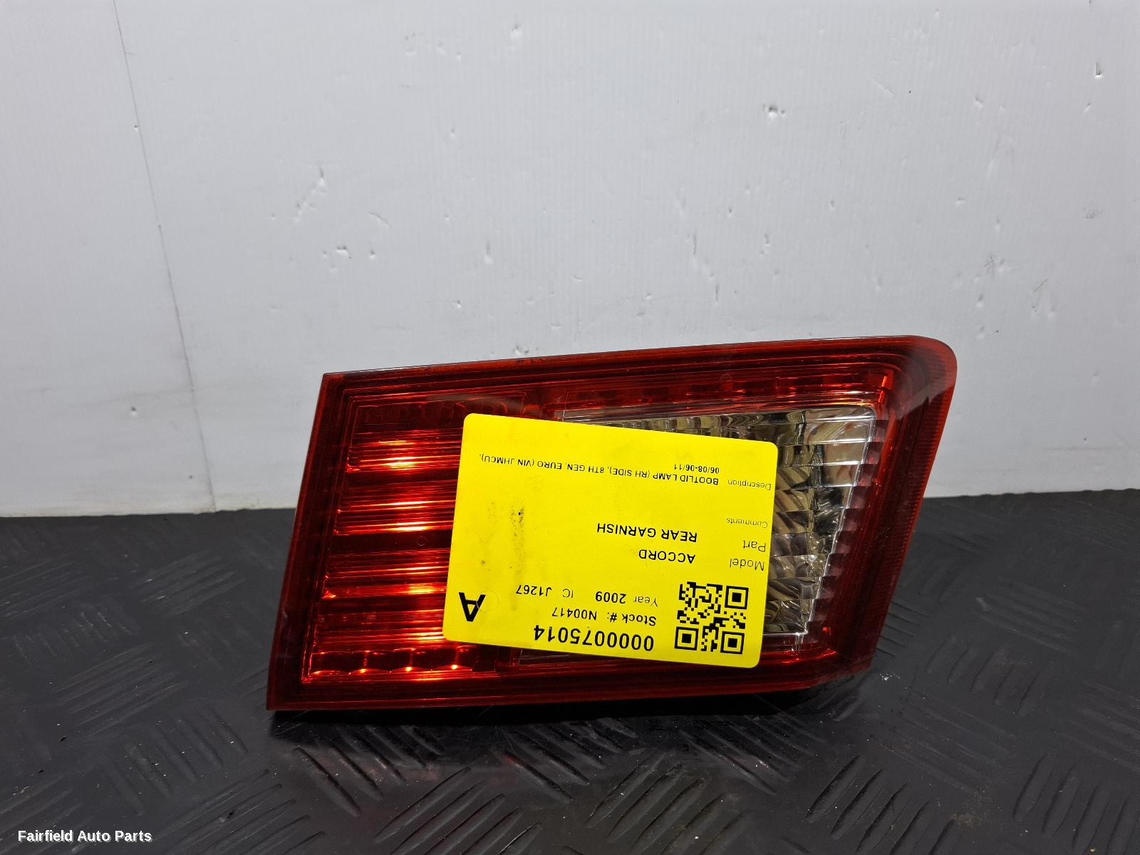 2008-2011 Honda Accord Rear Garnish