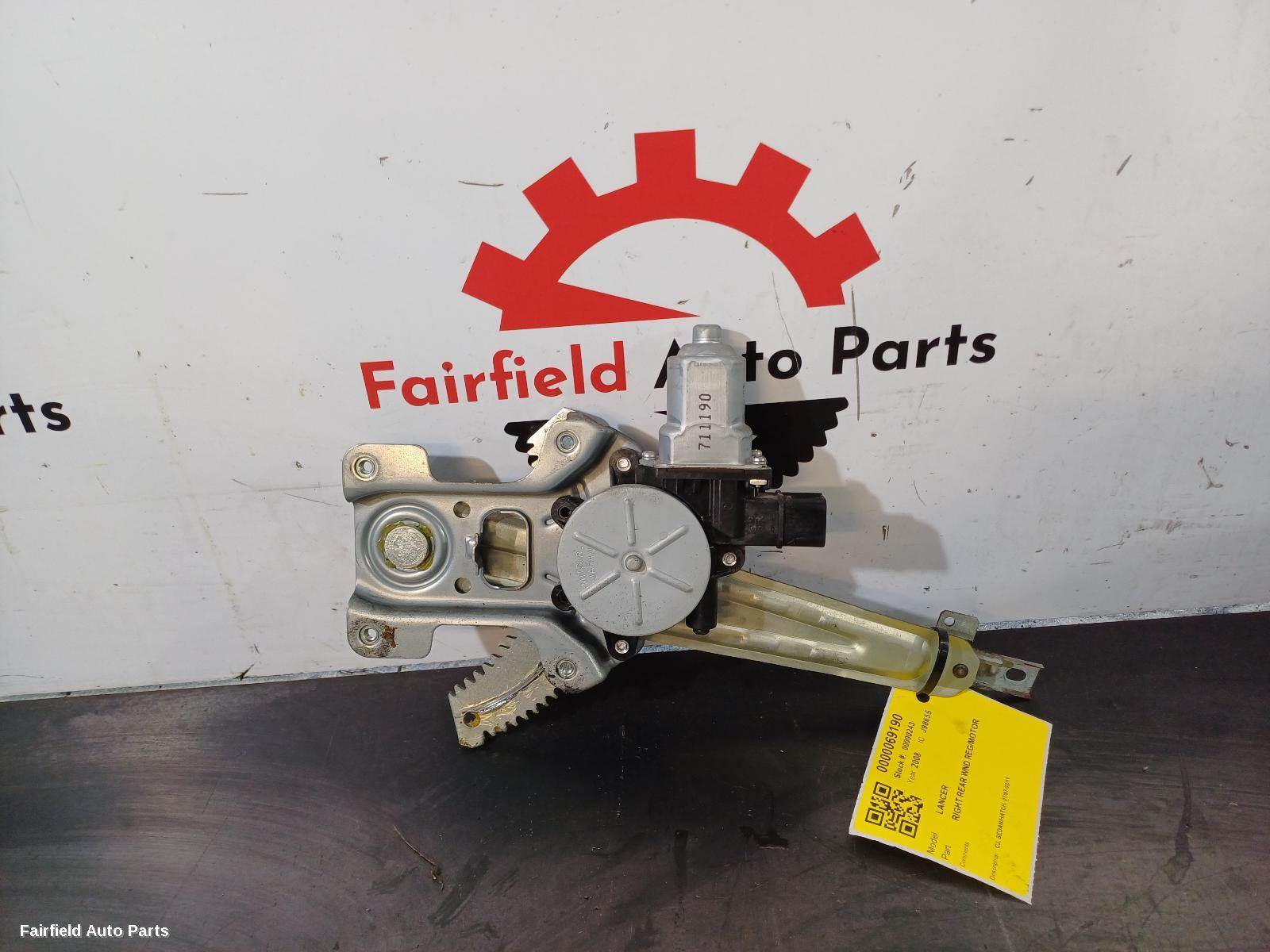 2007-2011 Mitsubishi Lancer Right Rear Wnd Reg Motor
