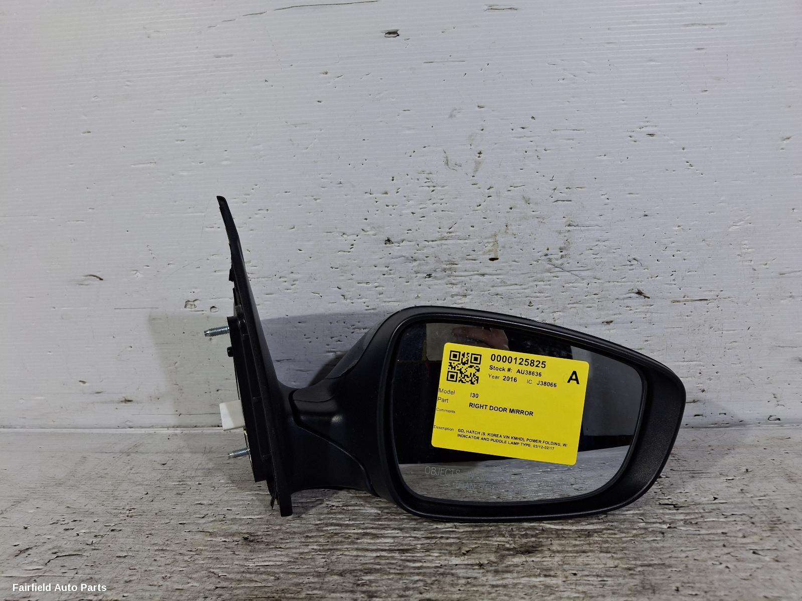 2012-2017 Hyundai I30 Right Door Mirror