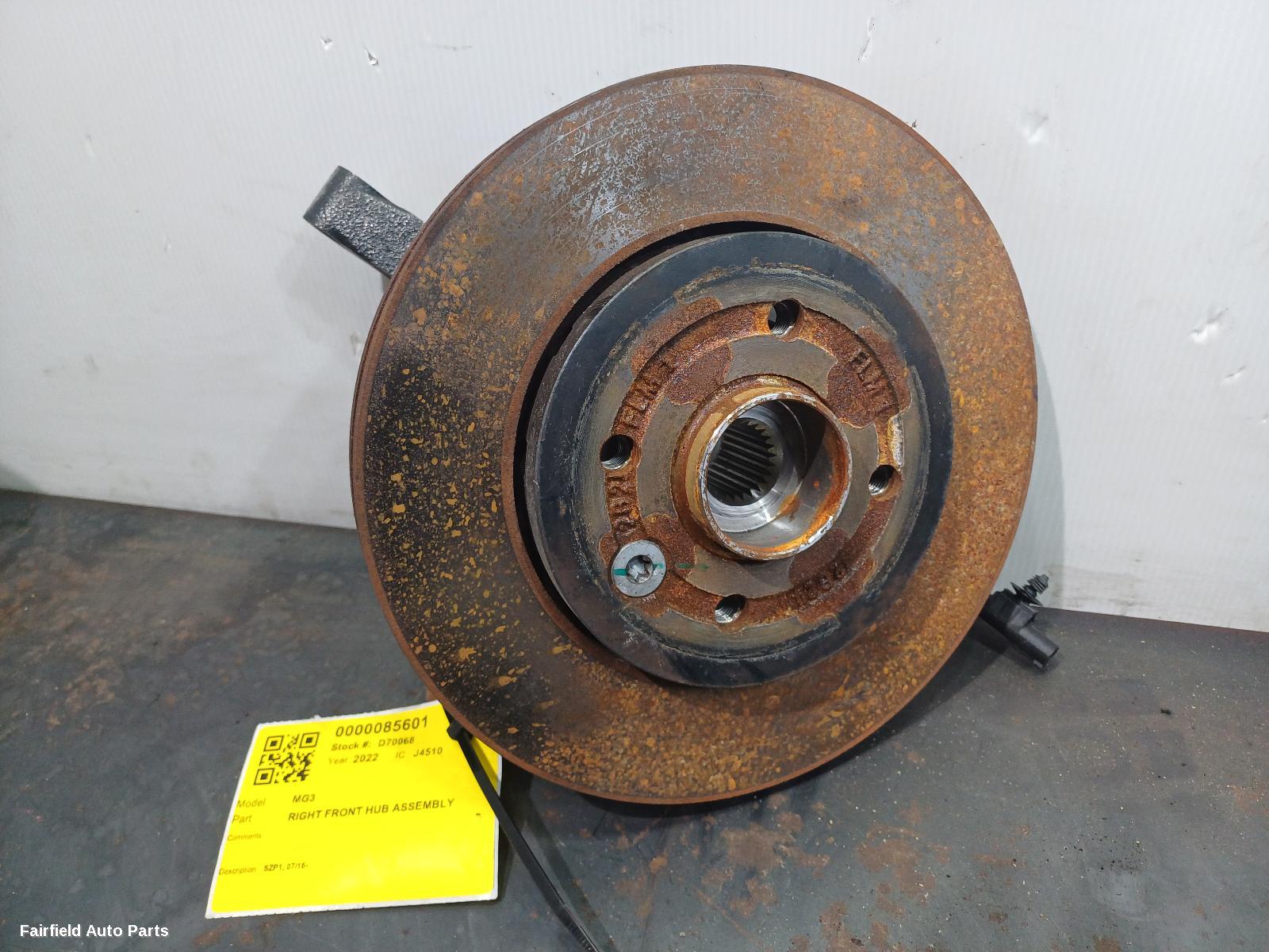 2016-2024 Mg Mg3 Right Front Hub Assembly