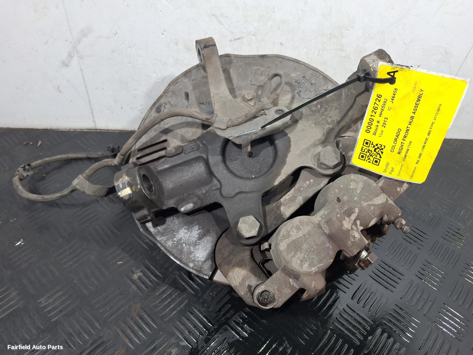 2012-2016 Holden Colorado Right Front Hub Assembly