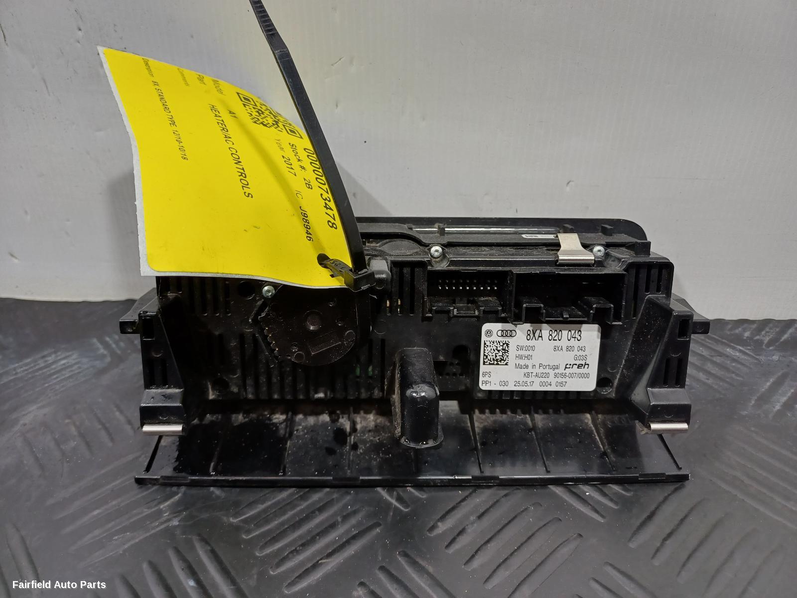 2010-2018 Audi A1 Heater Ac Controls