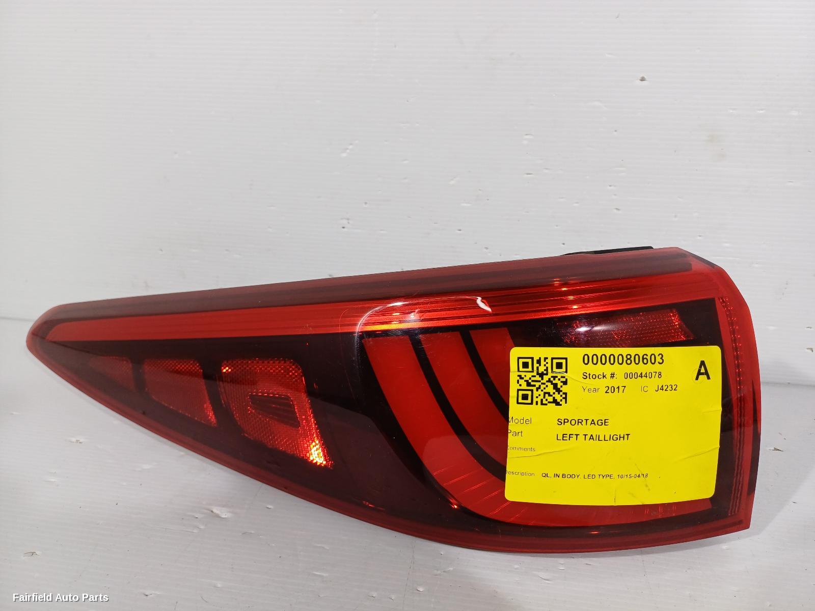 2015-2018 Kia Sportage Left Taillight