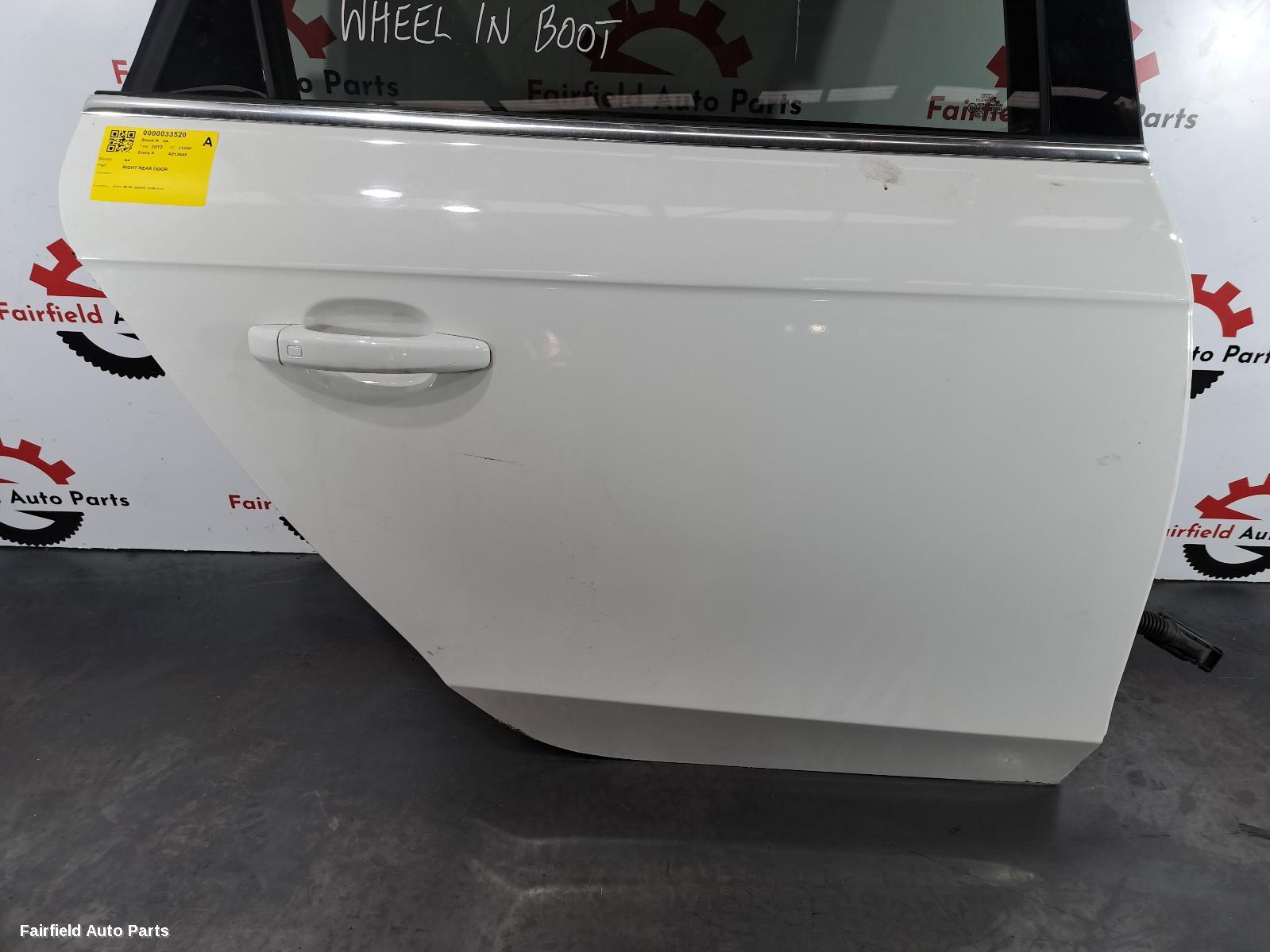 2008-2016 Audi A4 Right Rear Door Sliding