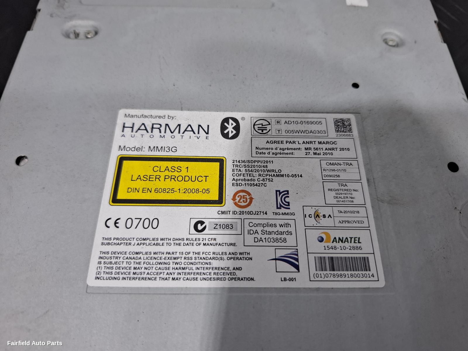 2010-2018 Audi A1 Radio Cd Dvd Sat Tv