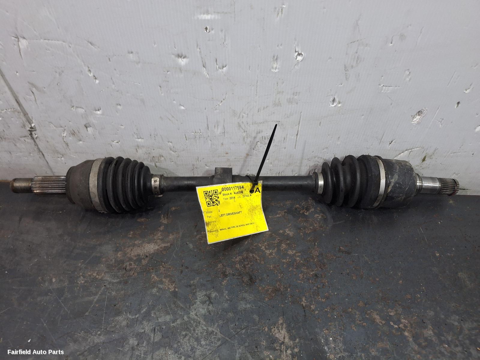 2007-2014 Mazda 2 Left Driveshaft