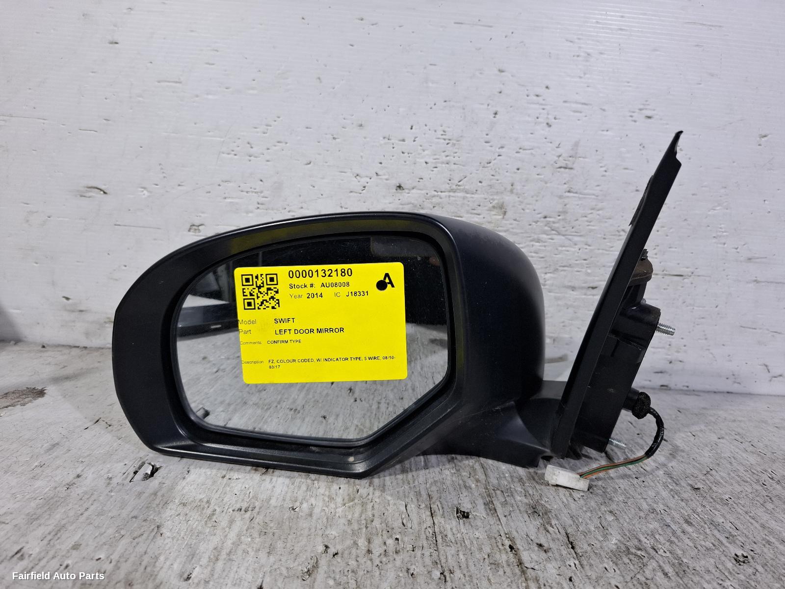 2010-2017 Suzuki Swift Left Door Mirror