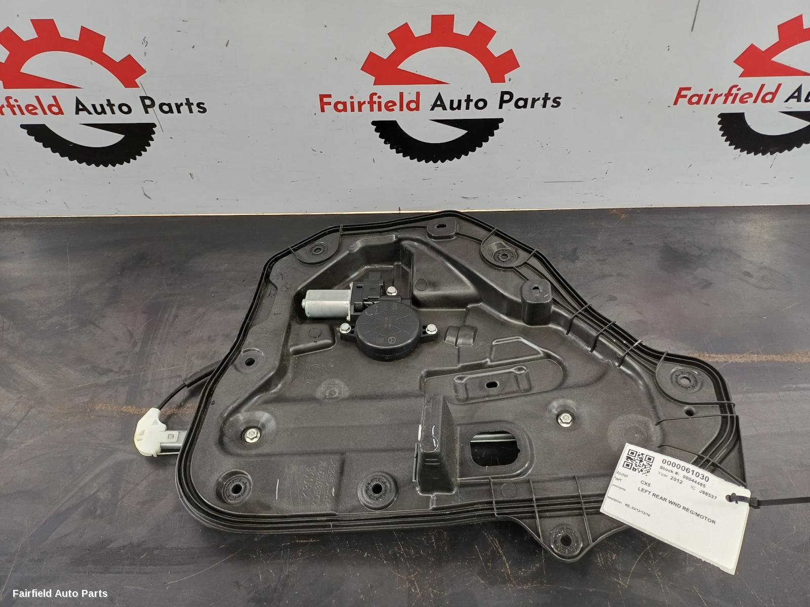 2012-2016 Mazda Cx5 Left Rear Wnd Reg Motor