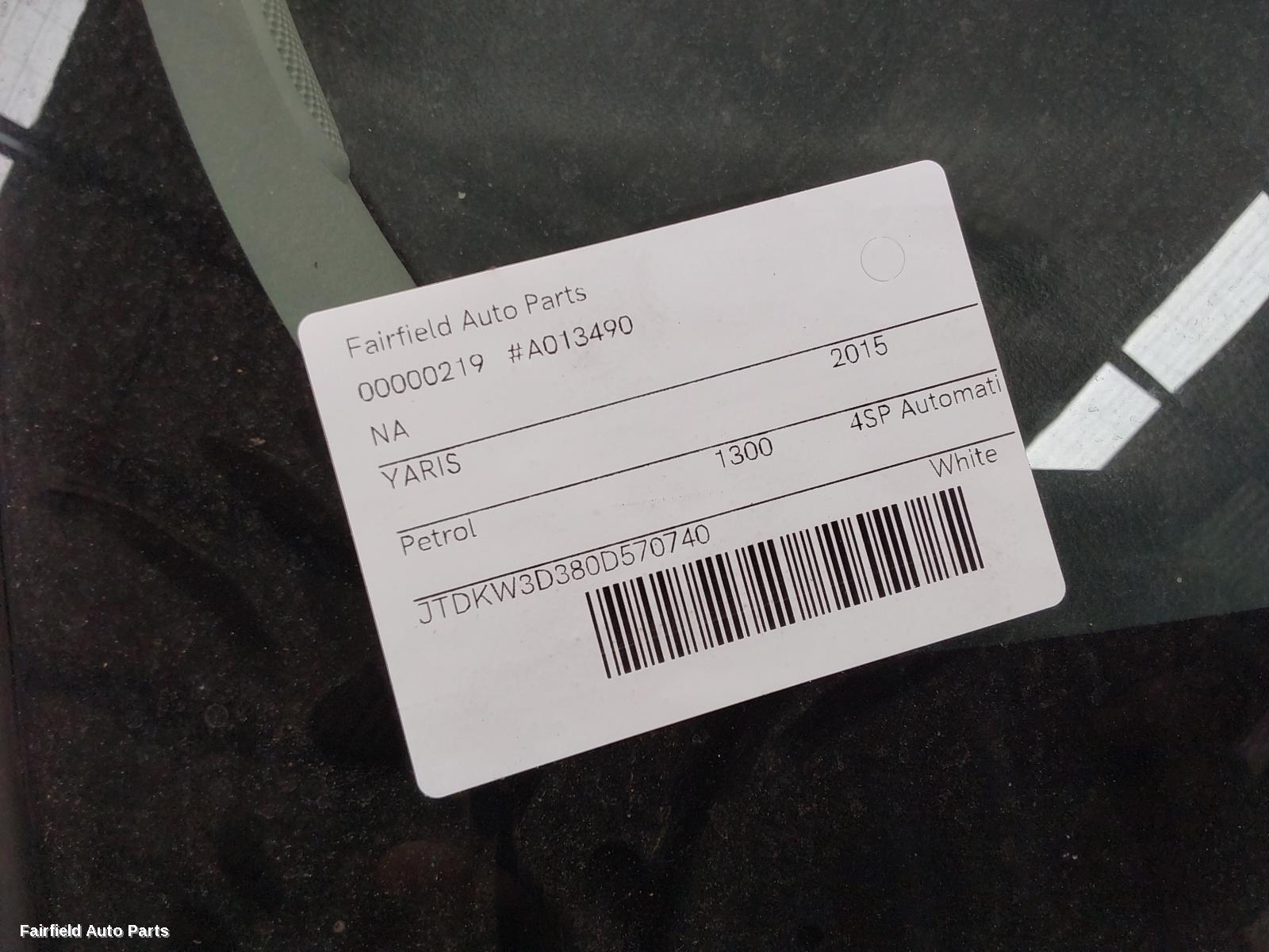 2015 Toyota Yaris F Bar Reinforc Brack