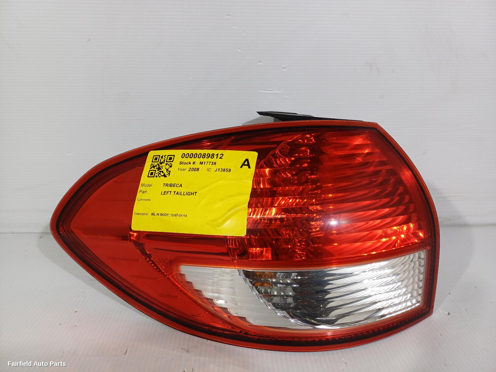 2007-2014 Subaru Tribeca Left Taillight