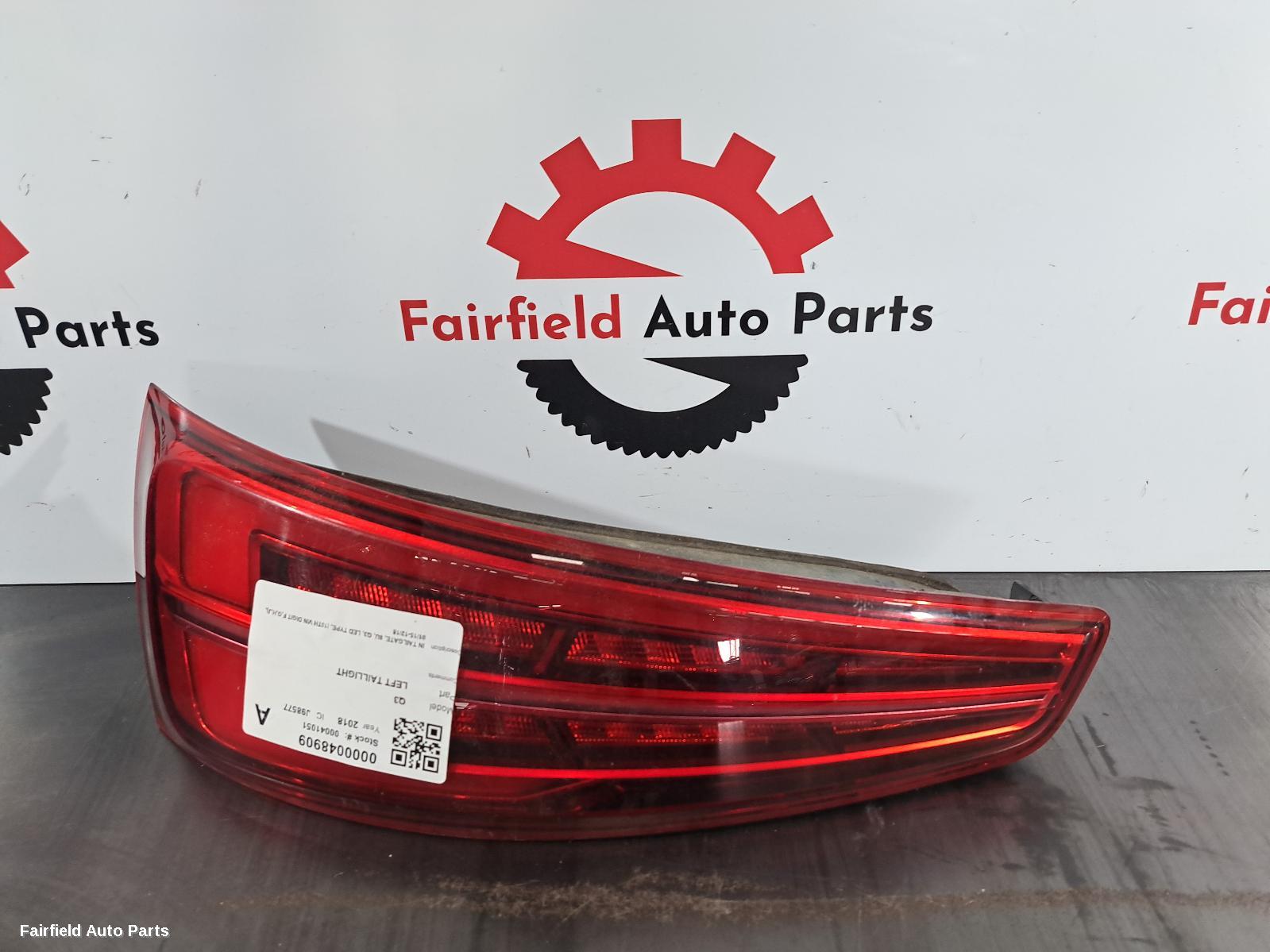 2015-2018 Audi Q3 Left Taillight