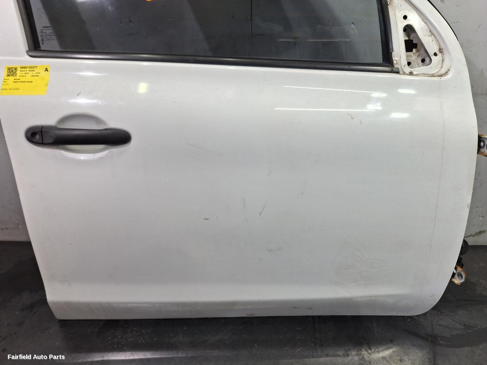 2010-2016 Nissan Micra Right Front Door