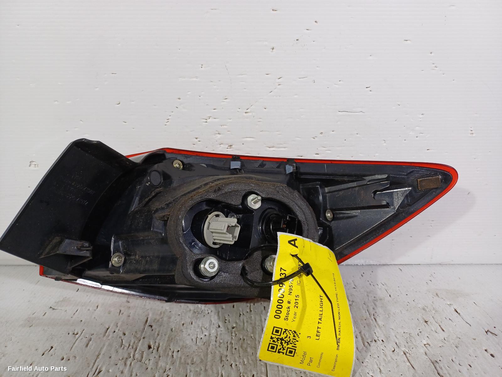2013-2019 Mazda 3 Left Taillight