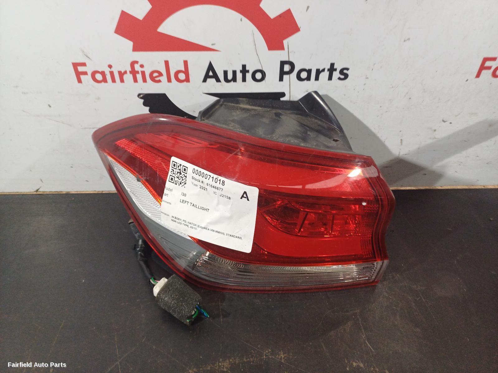 2017-2023 Hyundai I30 Left Taillight