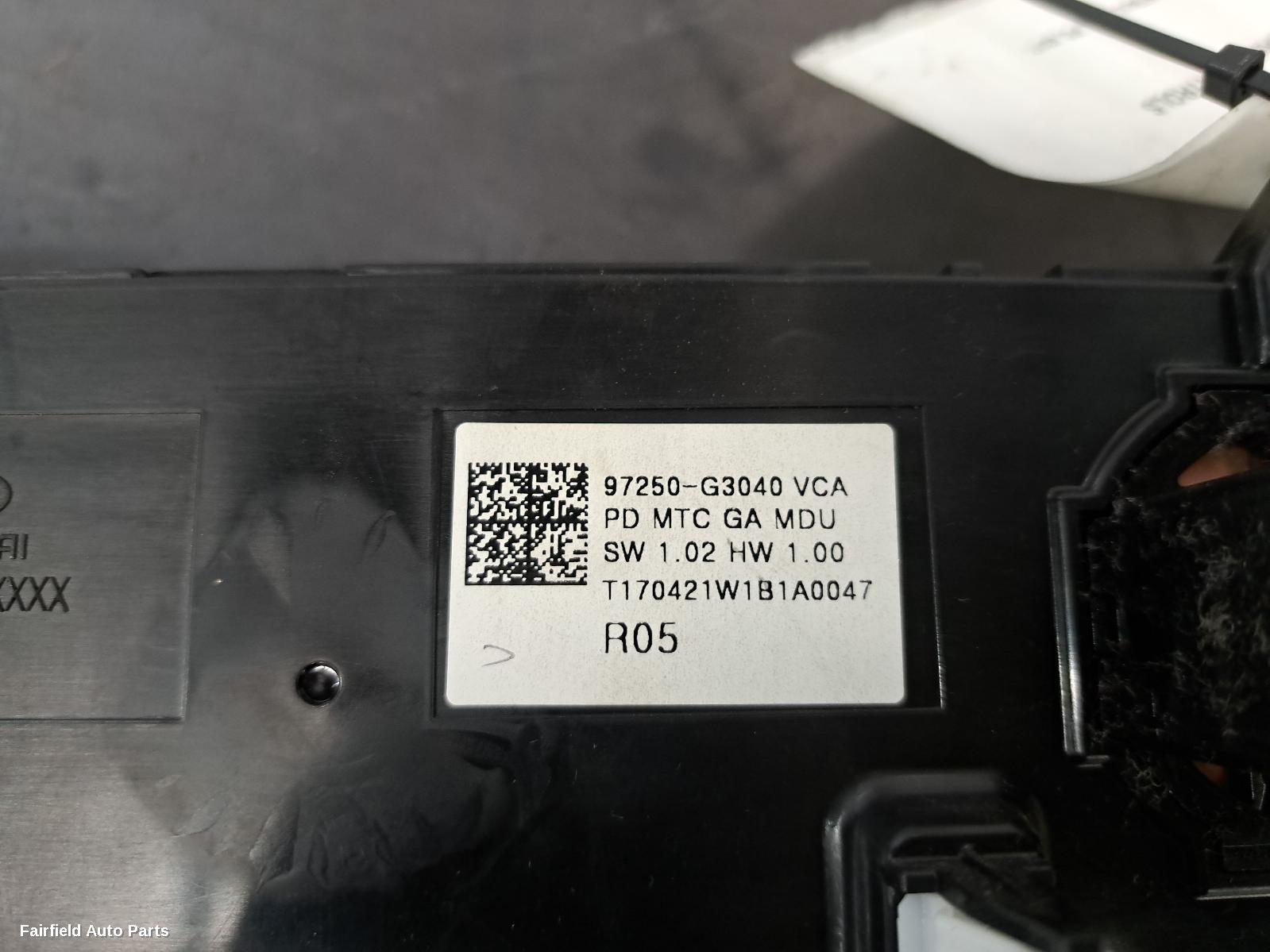 2017-2025 Hyundai I30 Heater Ac Controls