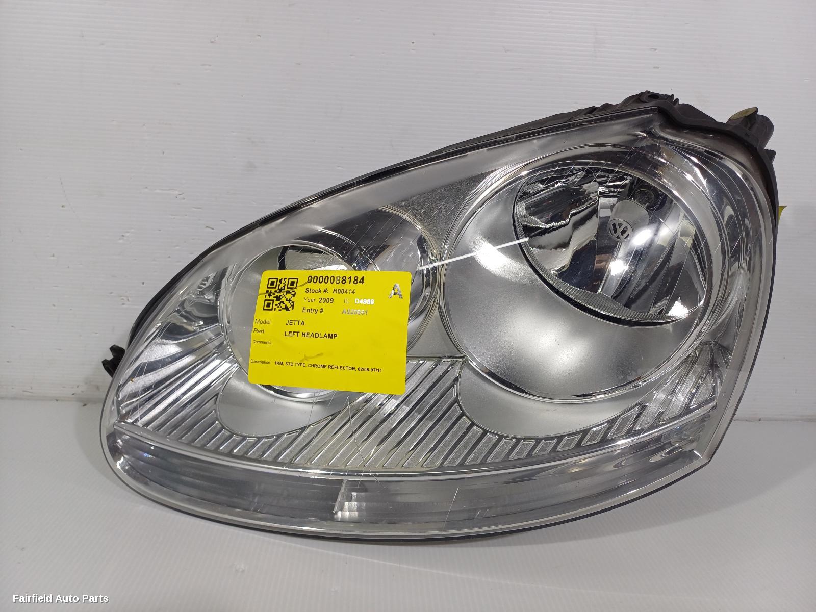 2006-2011 Volkswagen Jetta Left Headlamp
