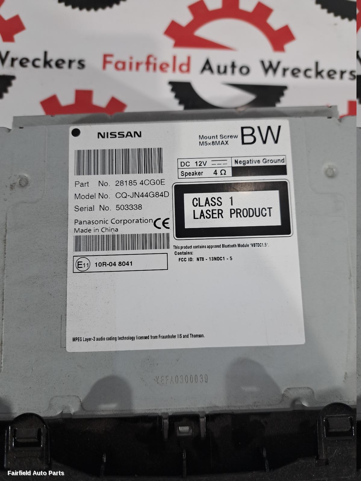 2014-2017 Nissan Qashqai Radio Cd Dvd Sat Tv
