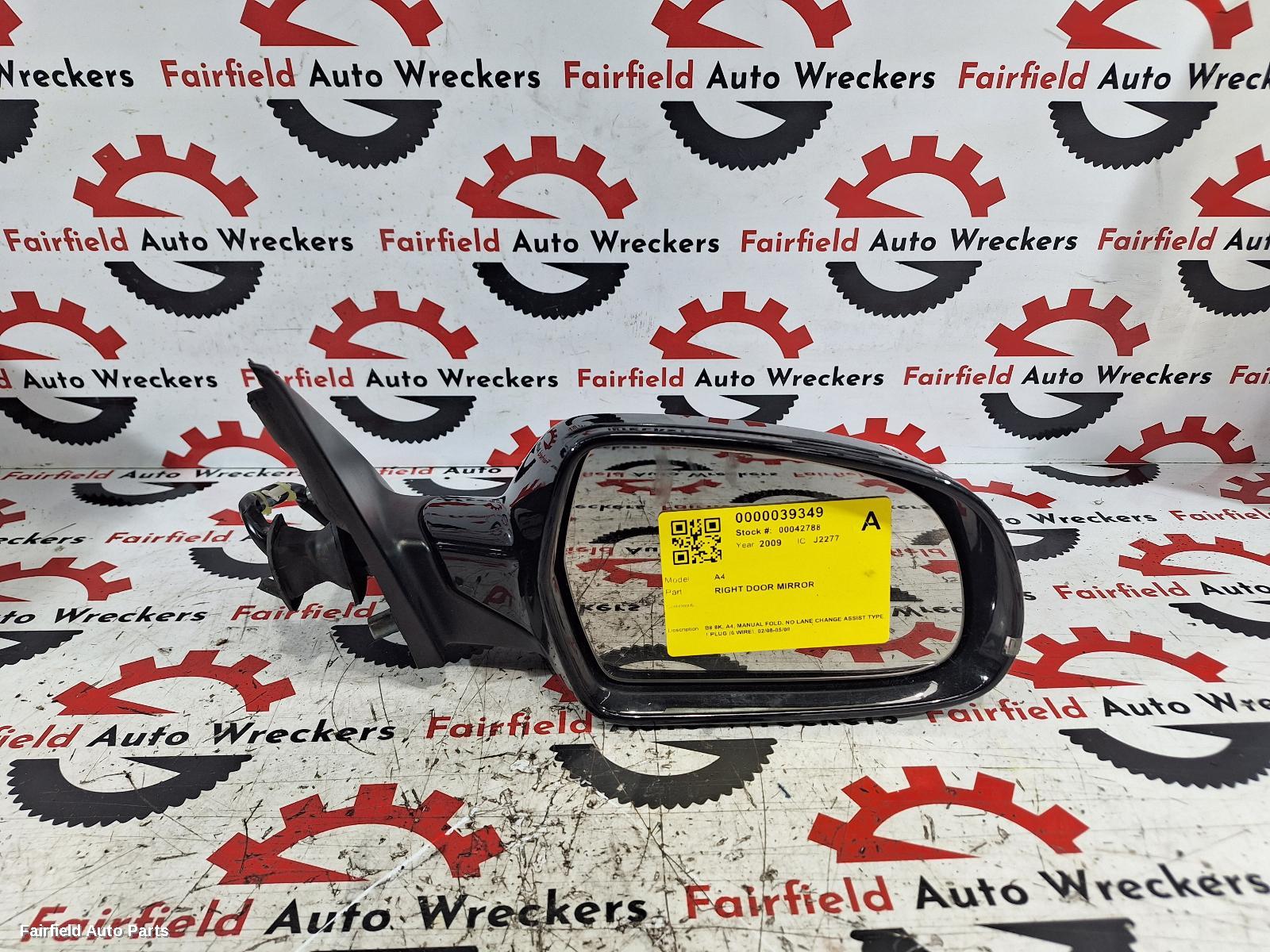 2008-2009 Audi A4 Right Door Mirror