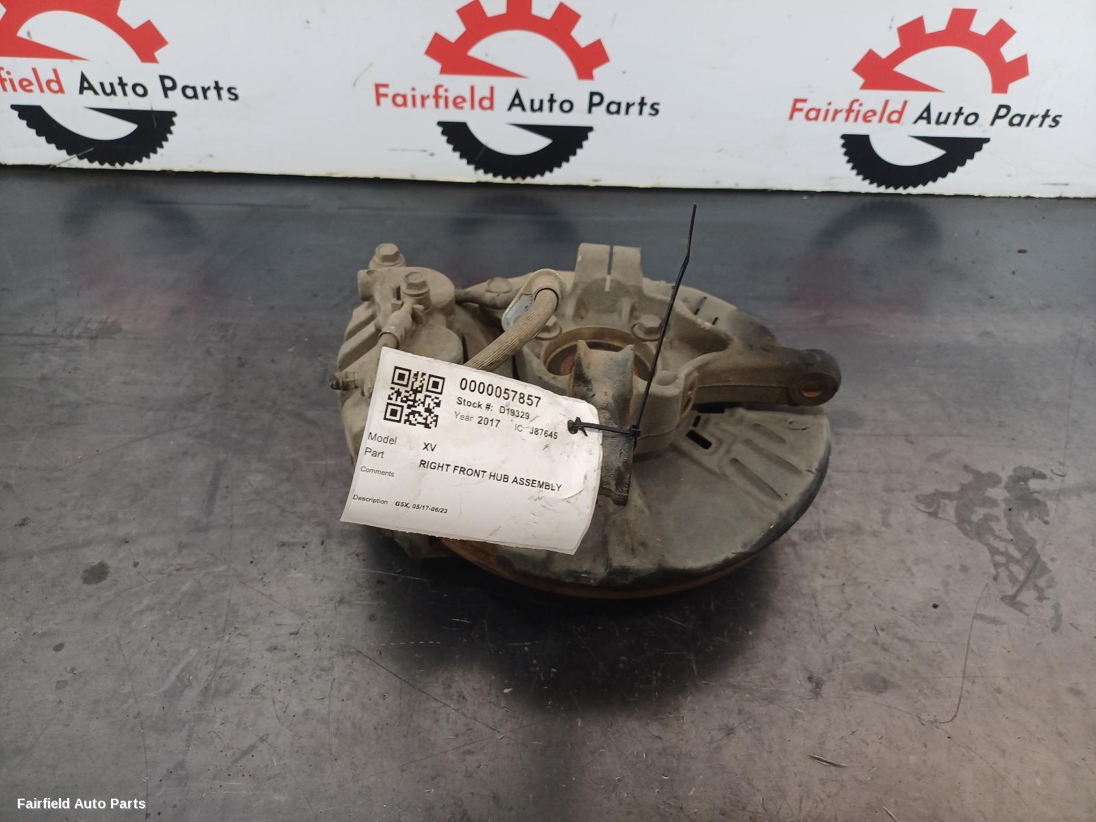 2017-2023 Subaru Xv Right Front Hub Assembly