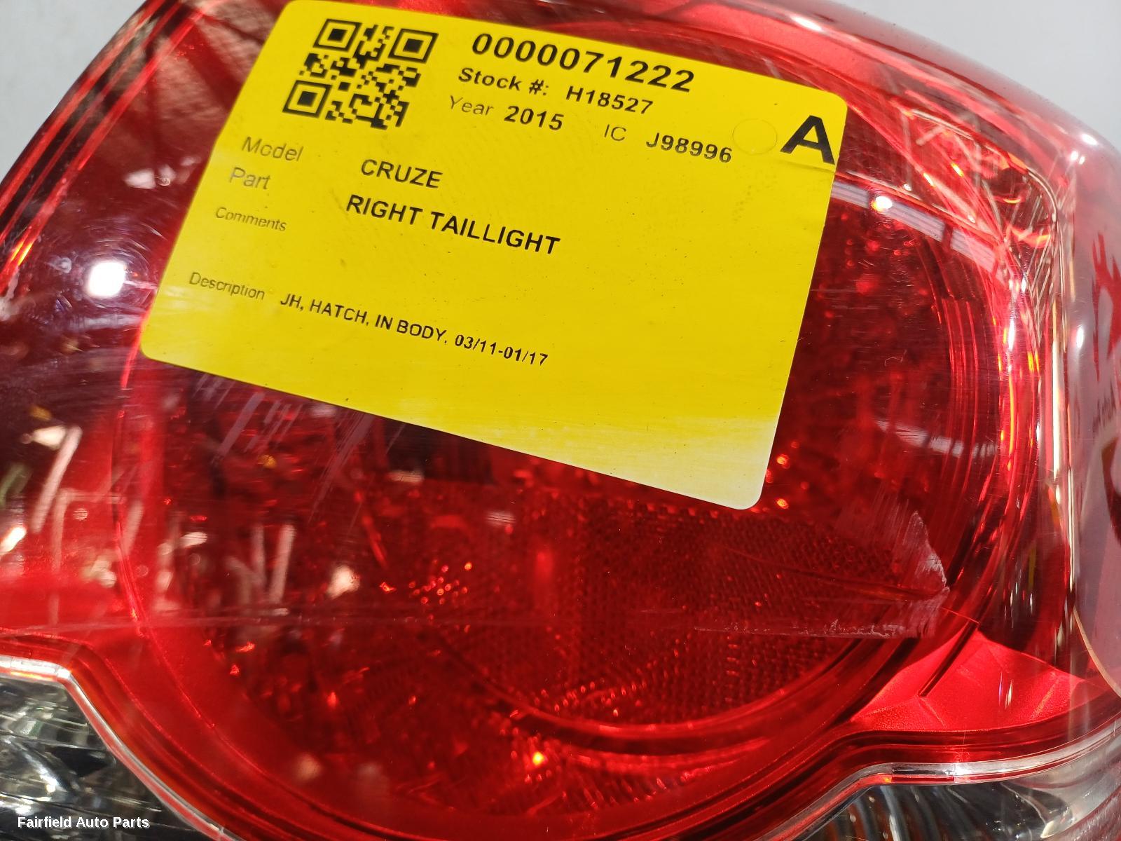 2011-2017 Holden Cruze Right Taillight