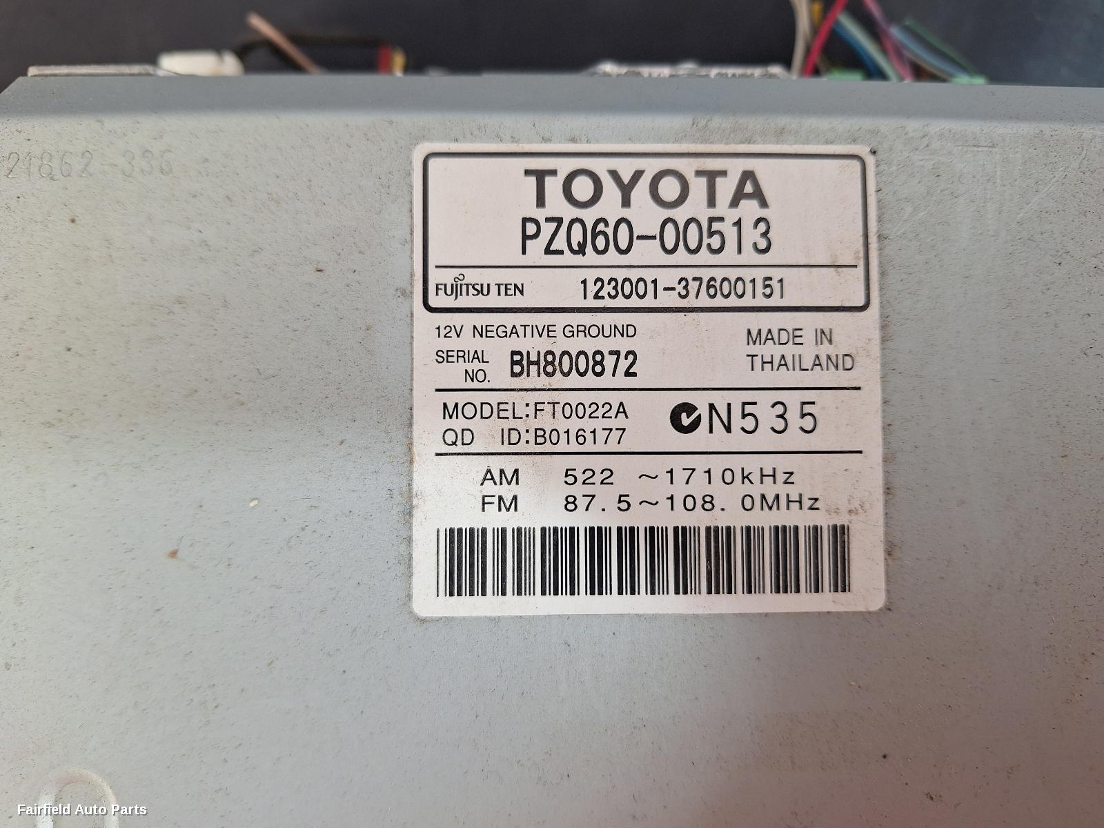 2011-2019 Toyota Yaris Radio Cd Dvd Sat Tv